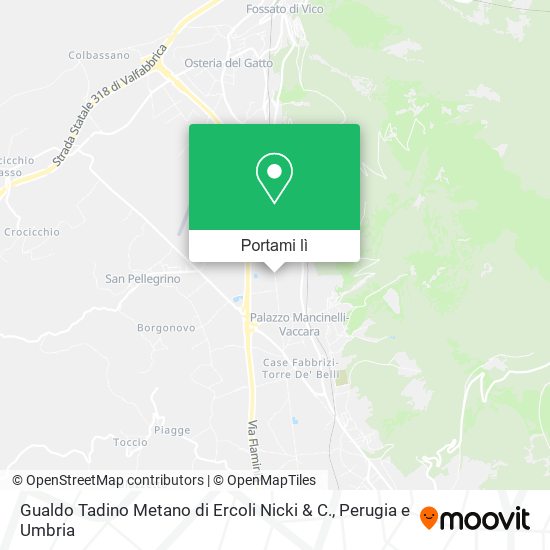 Mappa Gualdo Tadino Metano di Ercoli Nicki & C.