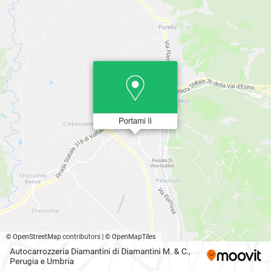 Mappa Autocarrozzeria Diamantini di Diamantini M. & C.