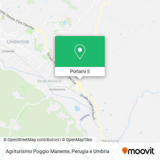 Mappa Agriturismo Poggio Manente