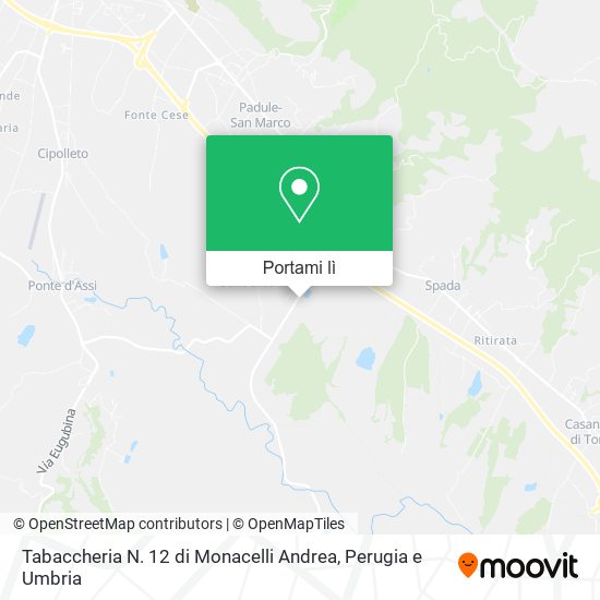 Mappa Tabaccheria N. 12 di Monacelli Andrea