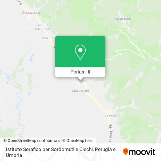 Mappa Istituto Serafico per Sordomuti e Ciechi