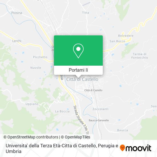 Mappa Universita' della Terza Età-Citta di Castello