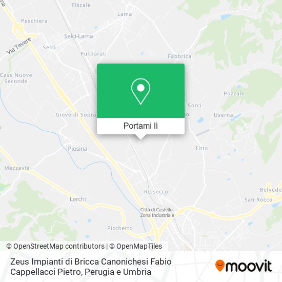Mappa Zeus Impianti di Bricca Canonichesi Fabio Cappellacci Pietro