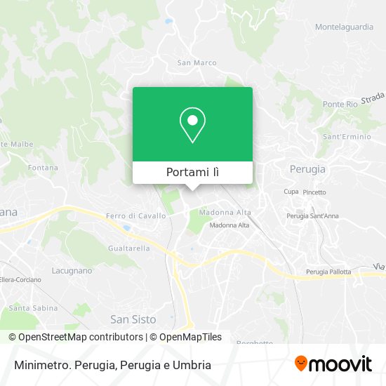 Mappa Minimetro. Perugia