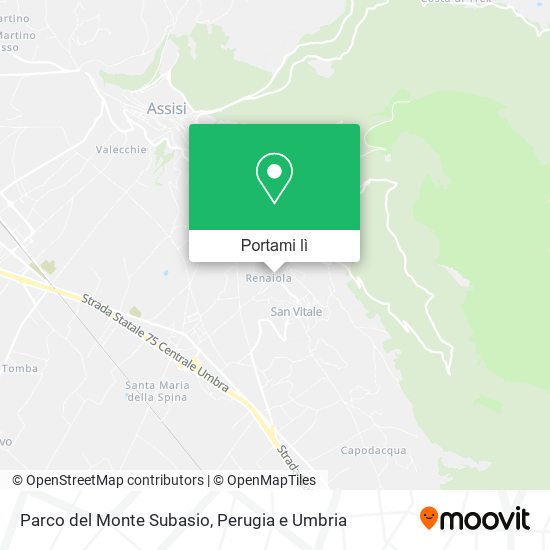 Mappa Parco del Monte Subasio