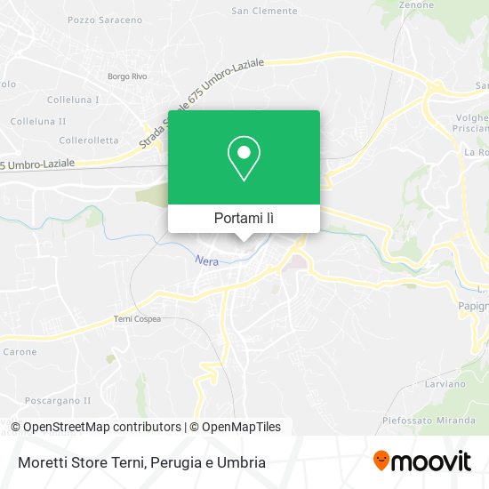 Mappa Moretti Store Terni