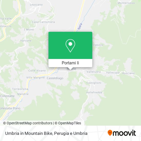 Mappa Umbria in Mountain Bike