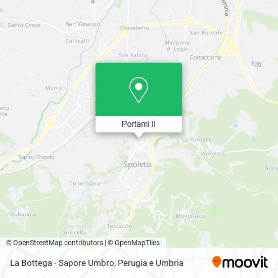 Mappa La Bottega - Sapore Umbro