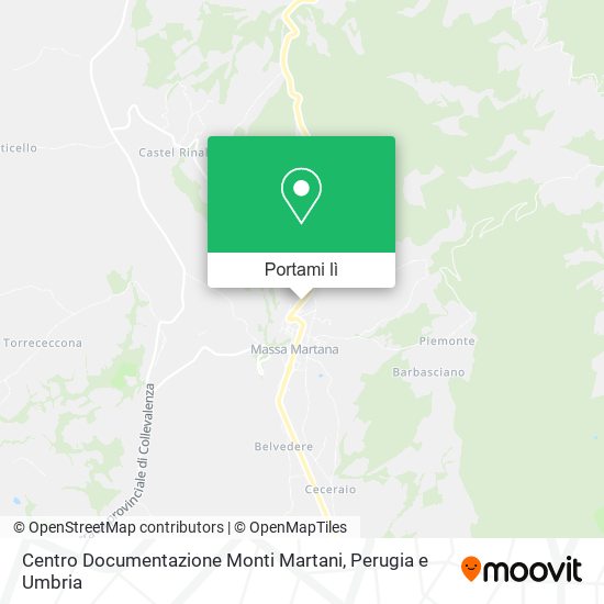 Mappa Centro Documentazione Monti Martani