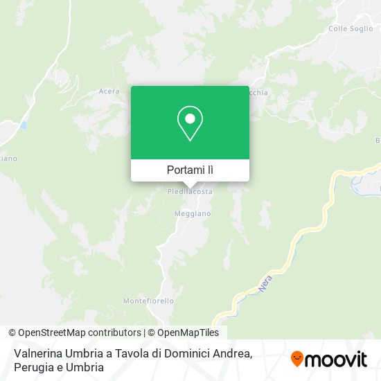 Mappa Valnerina Umbria a Tavola di Dominici Andrea