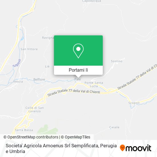 Mappa Societa' Agricola Amoenus Srl Semplificata