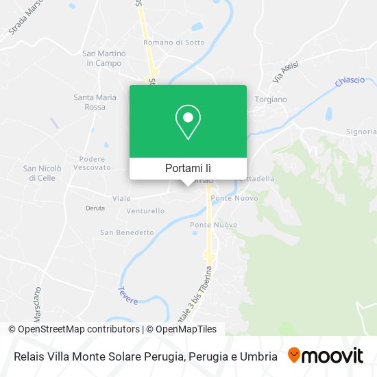 Mappa Relais Villa Monte Solare Perugia