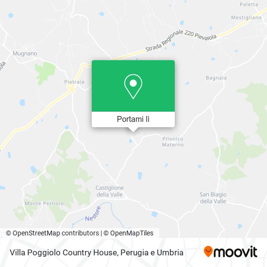 Mappa Villa Poggiolo Country House