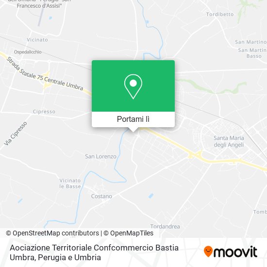 Mappa Aociazione Territoriale Confcommercio Bastia Umbra