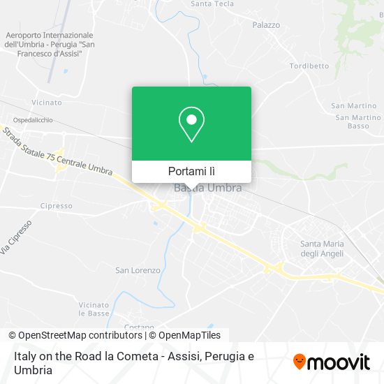 Mappa Italy on the Road la Cometa - Assisi