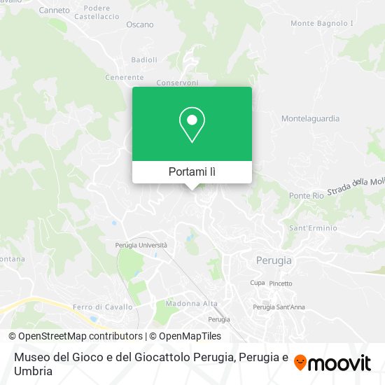 Mappa Museo del Gioco e del Giocattolo Perugia