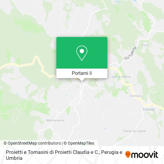Mappa Proietti e Tomasini di Proietti Claudia e C.