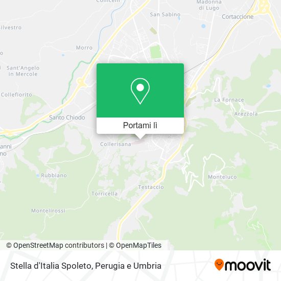 Mappa Stella d'Italia Spoleto