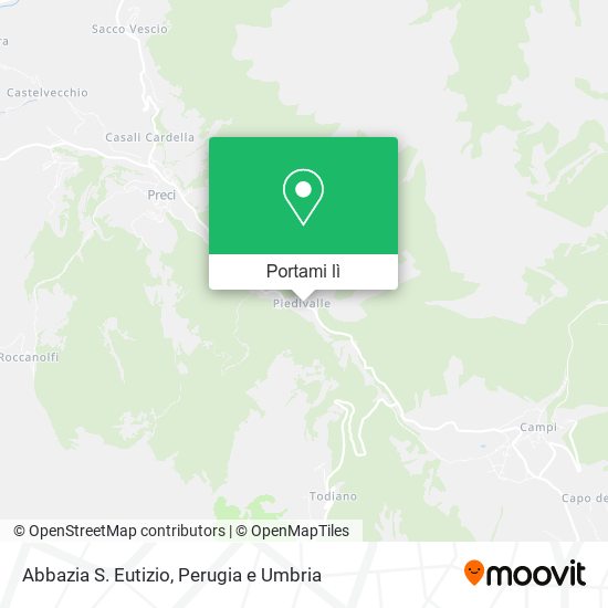 Mappa Abbazia S. Eutizio