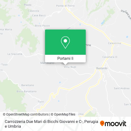 Mappa Carrozzeria Due Mari di Bicchi Giovanni e C-