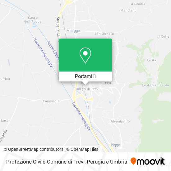 Mappa Protezione Civile-Comune di Trevi