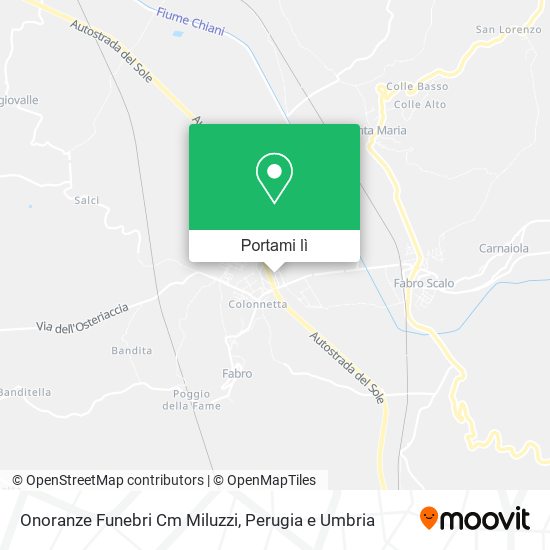Mappa Onoranze Funebri Cm Miluzzi