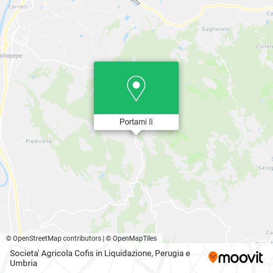 Mappa Societa' Agricola Cofis in Liquidazione