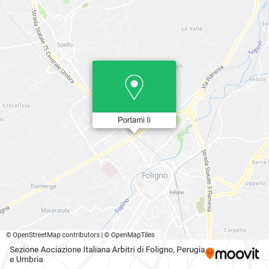 Mappa Sezione Aociazione Italiana Arbitri di Foligno