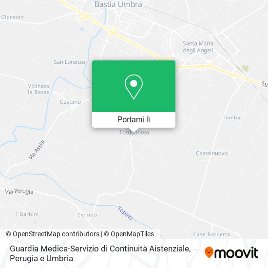 Mappa Guardia Medica-Servizio di Continuità Aistenziale