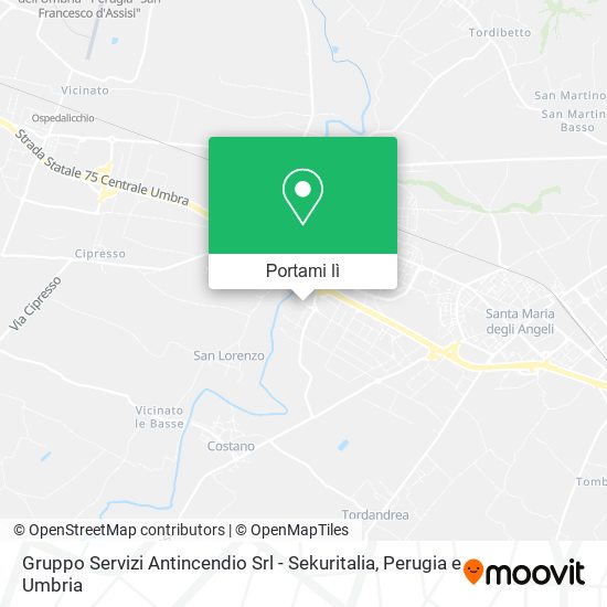 Mappa Gruppo Servizi Antincendio Srl - Sekuritalia