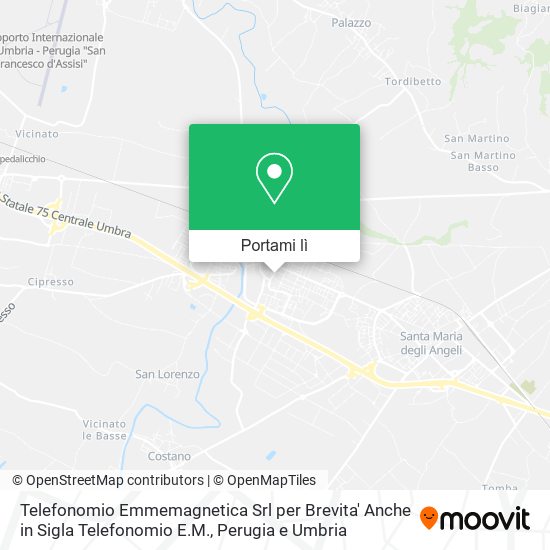 Mappa Telefonomio Emmemagnetica Srl per Brevita' Anche in Sigla Telefonomio E.M.