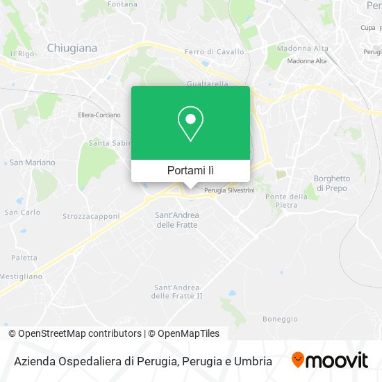 Mappa Azienda Ospedaliera di Perugia