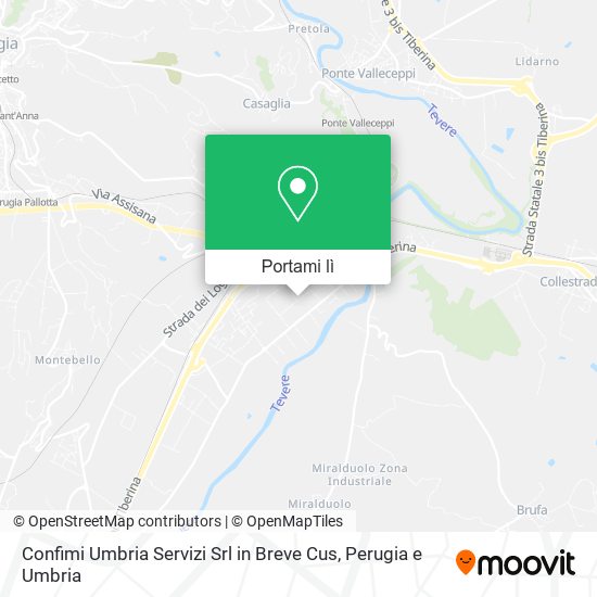 Mappa Confimi Umbria Servizi Srl in Breve Cus
