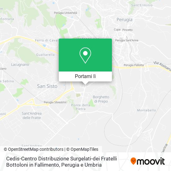 Mappa Cedis-Centro Distribuzione Surgelati-dei Fratelli Bottoloni in Fallimento