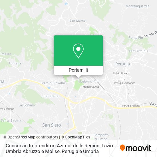 Mappa Consorzio Imprenditori Azimut delle Regioni Lazio Umbria Abruzzo e Molise