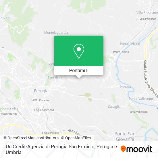 Mappa UniCredit-Agenzia di Perugia San Erminio