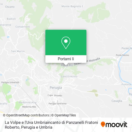 Mappa La Volpe e l'Uva Umbriaincanto di Panzanelli Fratoni Roberto