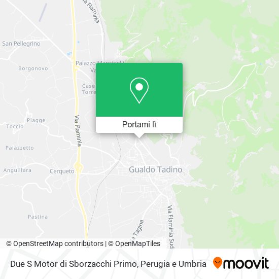 Mappa Due S Motor di Sborzacchi Primo
