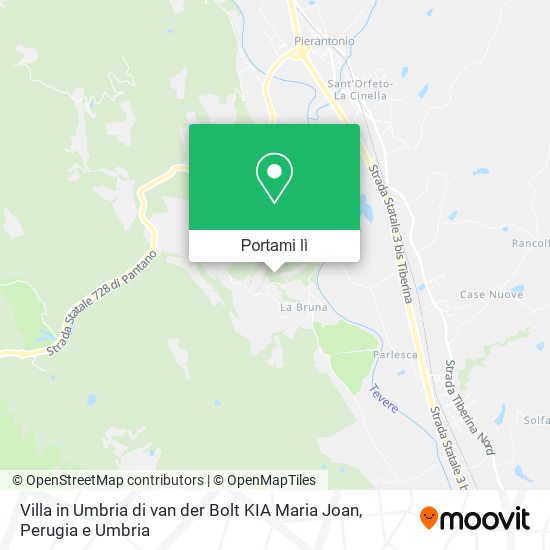 Mappa Villa in Umbria di van der Bolt KIA Maria Joan