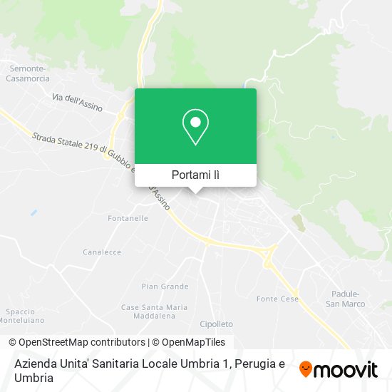 Mappa Azienda Unita' Sanitaria Locale Umbria 1