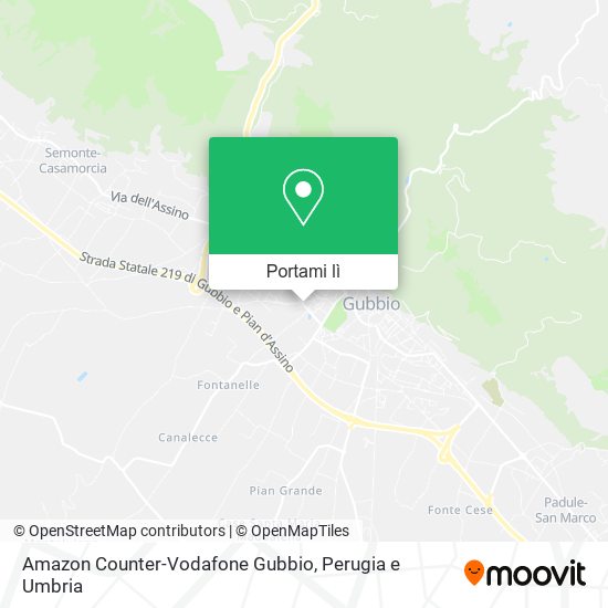 Mappa Amazon Counter-Vodafone Gubbio