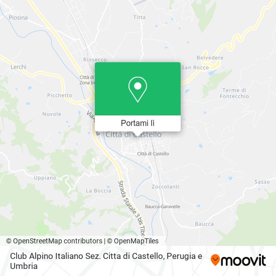 Mappa Club Alpino Italiano Sez. Citta di Castello