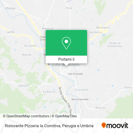 Mappa Ristorante Pizzeria la Comitiva