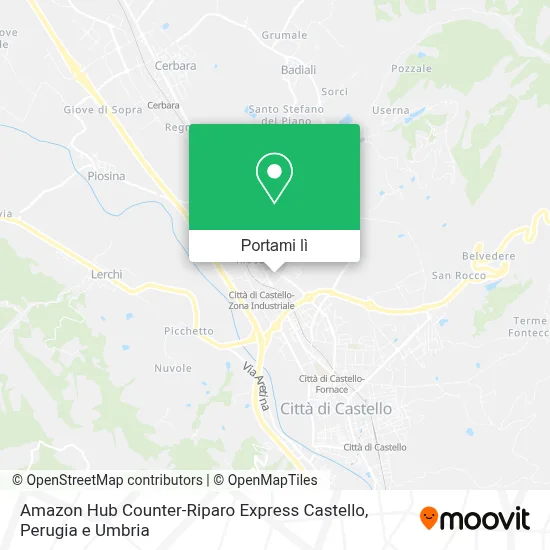 Mappa Amazon Hub Counter-Riparo Express Castello