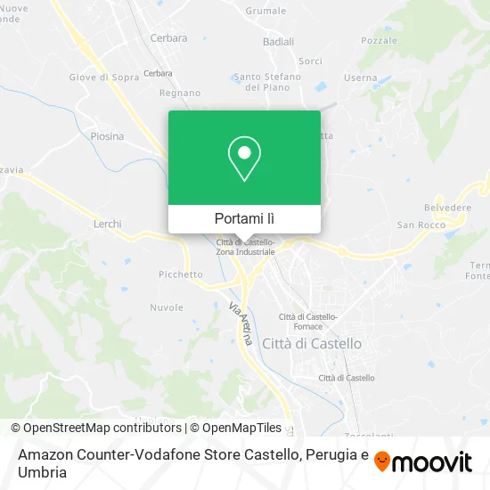 Mappa Amazon Counter-Vodafone Store Castello