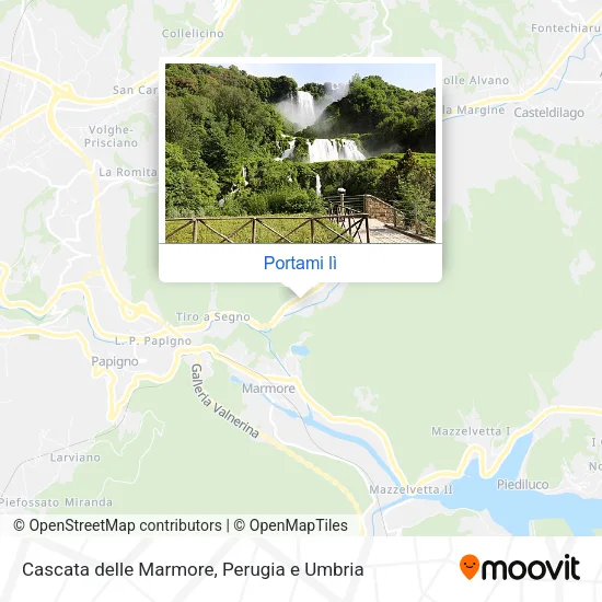Mappa Cascata delle Marmore