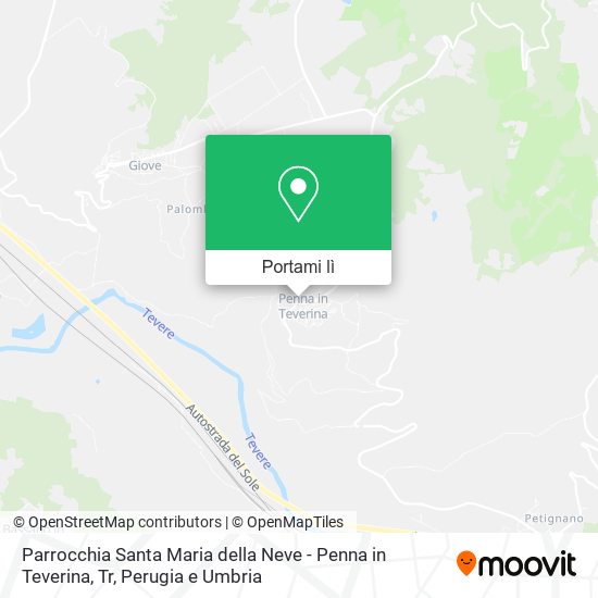 Mappa Parrocchia Santa Maria della Neve - Penna in Teverina, Tr