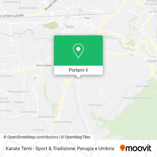 Mappa Karate Terni - Sport & Tradizione