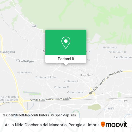 Mappa Asilo Nido Giocheria del Mandorlo