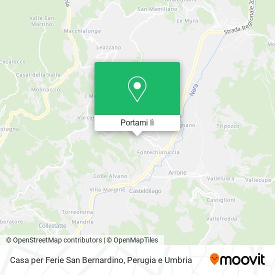 Mappa Casa per Ferie San Bernardino